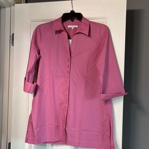 Women’s Size 10P Pamela Stretch Button-up tunic Foxcroft